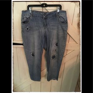 Lane Bryant 18w Deconstructed Jean- Sad Shape.